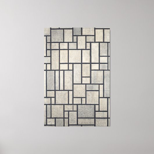 TOILE MONDRIAN - COMPOSITION AVEC GRILLE 2 - 1915-1942 - (Recto)