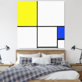TOILE MONDRIAN - COMPOSITION AVEC JAUNE ET BLEU - 1932 (Insitu(Chambre))