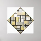 TOILE MONDRIAN - COMPOSITION AVEC LA GRILLE 5 : LOZENGE  (Recto)