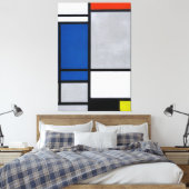 TOILE MONDRIAN - COMPOSITION AVEC ROUGE, BLEU, NOIR 1921 (Insitu(Chambre))