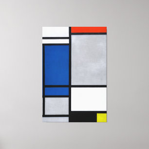 TOILE MONDRIAN - COMPOSITION AVEC ROUGE, BLEU, NOIR 1921