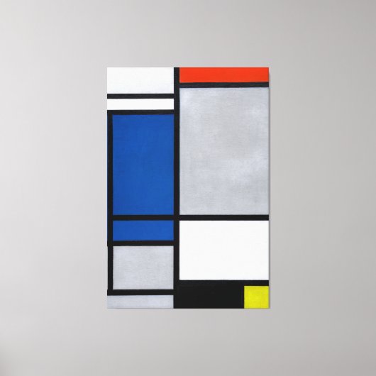 TOILE MONDRIAN - COMPOSITION AVEC ROUGE, BLEU, NOIR 1921 (Recto)