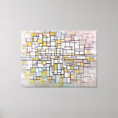 TOILE MONDRIAN - COMPOSITION EN BLEU, GRIS & ROSE - 1913 (Recto)