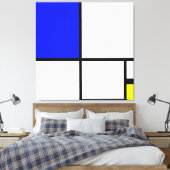 Toile MONDRIAN - COMPOSITION No II avec BLEU et JAUNE (Insitu(Chambre))