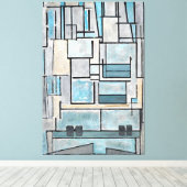 TOILE MONDRIAN - COMPOSITION VI - 9 - FAÇADE BLEU -1914 (Insitu (Plancher de Bois))