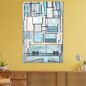 TOILE MONDRIAN - COMPOSITION VI - 9 - FAÇADE BLEU -1914 (Insitu(Salon))