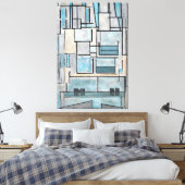TOILE MONDRIAN - COMPOSITION VI - 9 - FAÇADE BLEU -1914 (Insitu(Chambre))