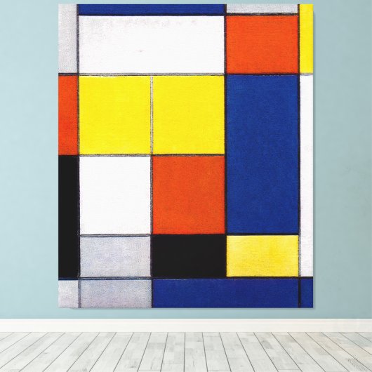 Toile MONDRIAN - Grande composition B - 1920 - (Insitu (Plancher de Bois))
