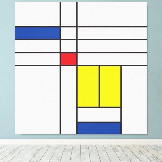 Toile Mondrian II Minimum De Stijl Modern Art Design (Insitu (Plancher de Bois))
