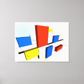 Toile Mondrian Inspiré 3D (Recto)