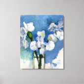 Toile Mondrian - Irises blanches (Recto)