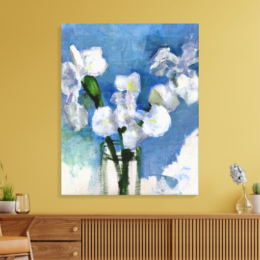 Toile Mondrian - Irises blanches (Insitu(Salon))