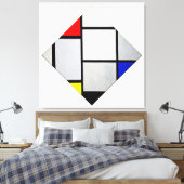 TOILE MONDRIAN - TABLEAU N° IV - COMPOSITION LOZENGE - (Insitu(Chambre))