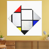 TOILE MONDRIAN - TABLEAU N° IV - COMPOSITION LOZENGE - (Insitu(Salon))
