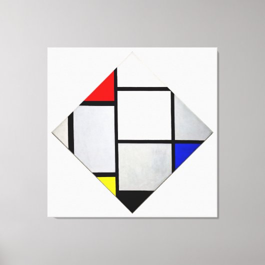 TOILE MONDRIAN - TABLEAU N° IV - COMPOSITION LOZENGE - (Recto)