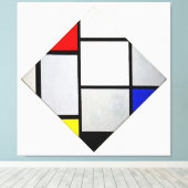 TOILE MONDRIAN - TABLEAU N° IV - COMPOSITION LOZENGE - (Insitu (Plancher de Bois))