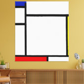 Toile MONDRIEN - COMPOSITION AVEC BLEU, JAUNE et ROUGE (Insitu(Salon))