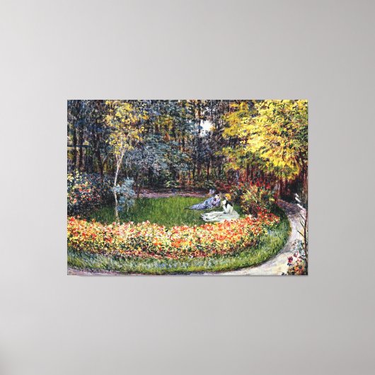 Toile Monet - Dans le Jardin, célèbre peinture (Recto)