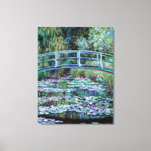 Toile Monet - Etang Lily et pont japonais