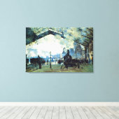 Toile Monet - Gare Saint-Lazare, Train Normande, (Insitu (Plancher de Bois))