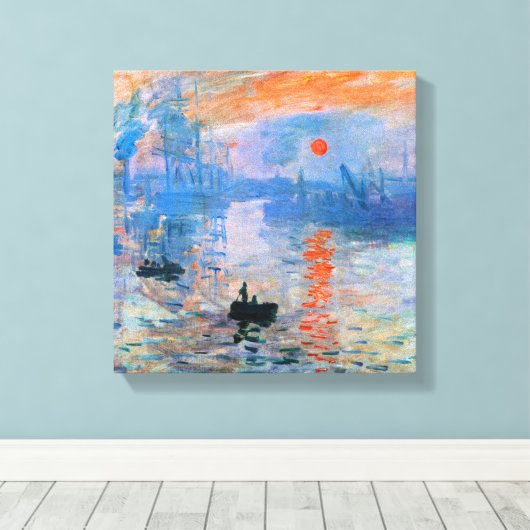 Toile Monet - Impression, lever du soleil, (Insitu (Plancher de Bois))