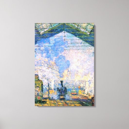 Toile Monet - La gare Saint-Lazare, art (Recto)