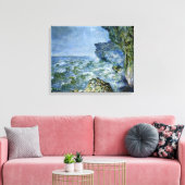 Toile Monet - La Mer à Fécamp, oeuvre d'impressionnisme (Insitu(Salon))