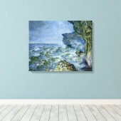 Toile Monet - La Mer à Fécamp, oeuvre d'impressionnisme (Insitu (Plancher de Bois))