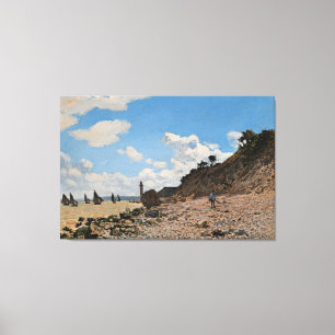 Toile Monet - La plage de Honfleur