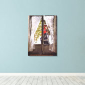 Toile Monet - Le Foulard Rouge, Impressionnisme (Insitu (Plancher de Bois))