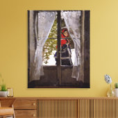 Toile Monet - Le Kerchief rouge (Insitu(Salon))