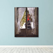 Toile Monet - Le Kerchief rouge (Insitu (Plancher de Bois))