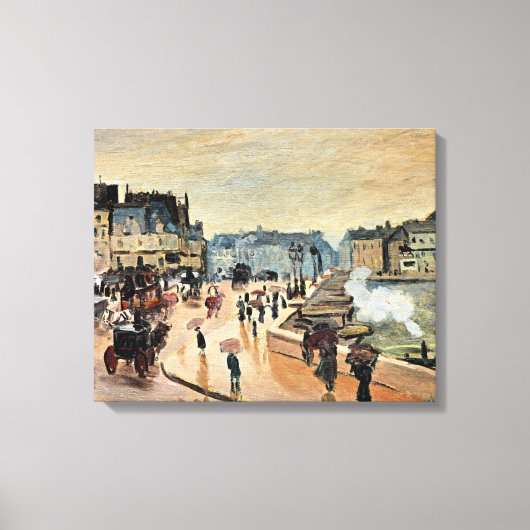 Toile Monet - Le Pont Neuf, Peinture impressionniste (Recto)