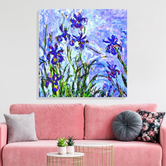 Toile Monet - Lilac Irises (Insitu(Salon))