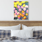 Toile Monet - Lit de Chrysanthèmes, (Insitu(Chambre))