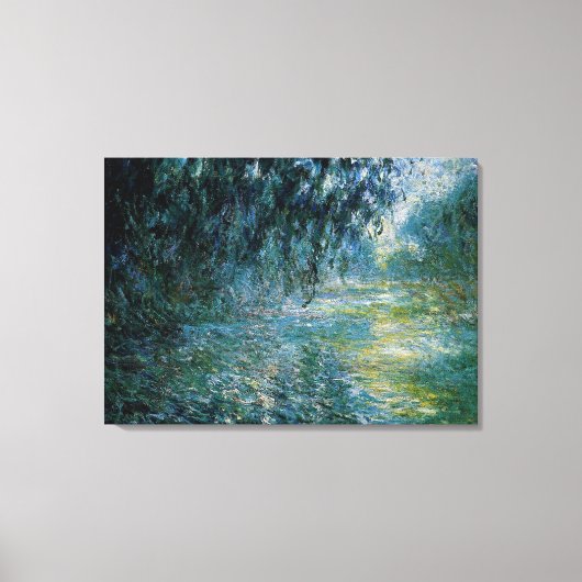Toile Monet - Matin sur la Seine dans la pluie (Recto)