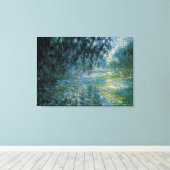 Toile Monet - Matin sur la Seine dans la pluie (Insitu (Plancher de Bois))