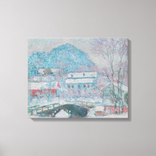 Toile Monet - Norvège, village de Sandviken sous la neig