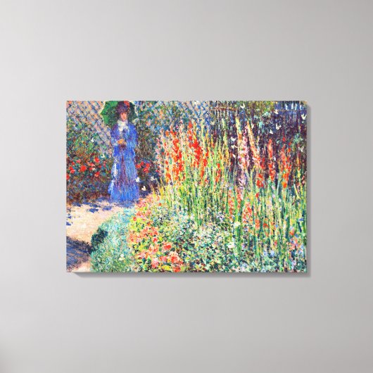 Toile Monet - Parterre de fleurs arrondi (Recto)