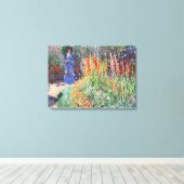 Toile Monet - Parterre de fleurs arrondi (Insitu (Plancher de Bois))