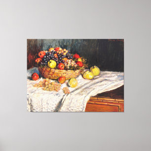 Toile Monet - Pommes et raisins, peinture de la vie mort
