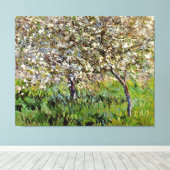 Toile Monet - Pommiers en fleurs (Insitu (Plancher de Bois))