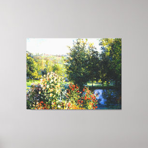 Toile Monet - Roses dans le jardin de Montgeron,