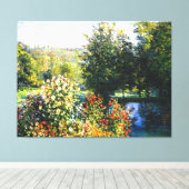 Toile Monet - Roses dans le Jardin de Montgeron, art (Insitu (Plancher de Bois))