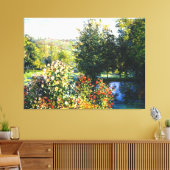 Toile Monet - Roses dans le Jardin de Montgeron, art (Insitu(Salon))