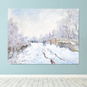 Toile Monet Scène de neige à Argenteuil (Insitu (Plancher de Bois))