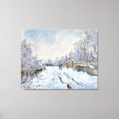 Toile Monet - Scène de neige à Argenteuil (Recto)