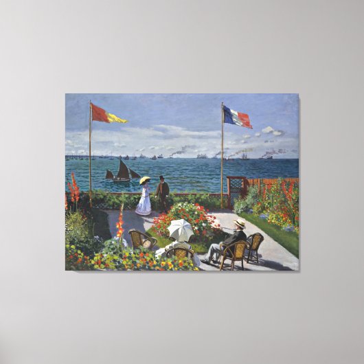 Toile Monet - Terrasse à Sainte Adresse (Recto)