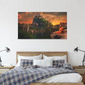 Toile Monk bouddhiste Méditant paysage Imaginaire (Insitu(Chambre))