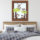 Toile Monkey Time Mod Singe 16x20 Canvas Nursery Art (Insitu(Chambre))